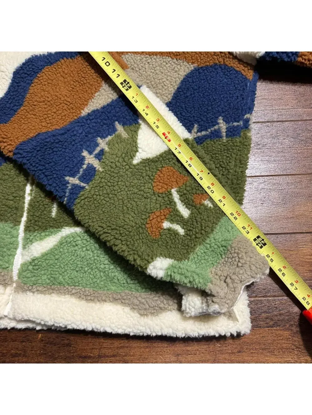 Urban Outfitters Mens Sherpa Jacket XL Multicolor Landscape Sweater Gorpcore Y2K